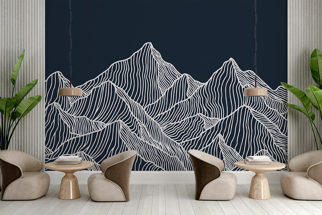 A white lines on a mountain A white lines on a mountain