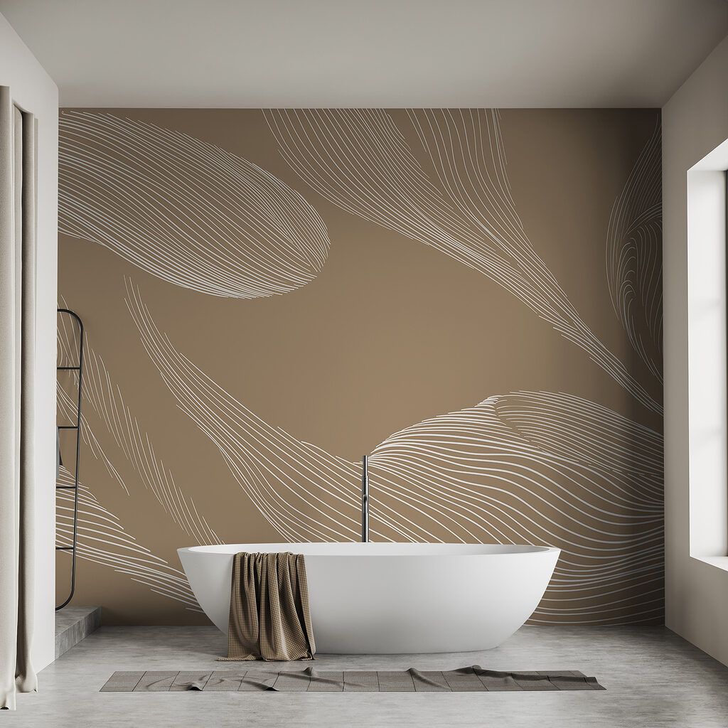 A white lines on a brown background
