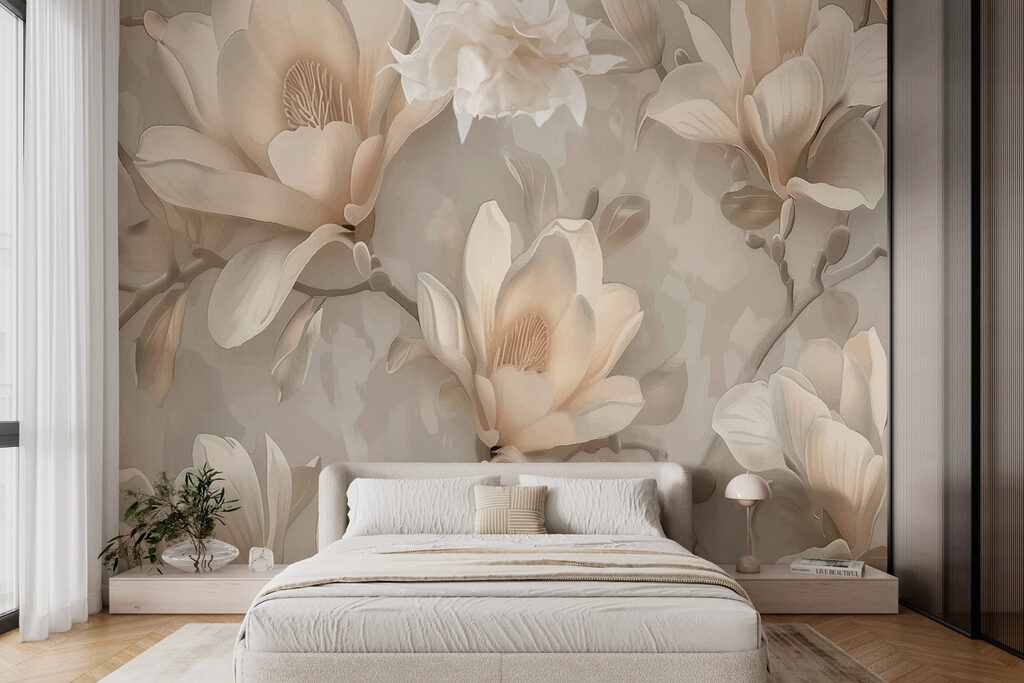 A wallpaper with flowers