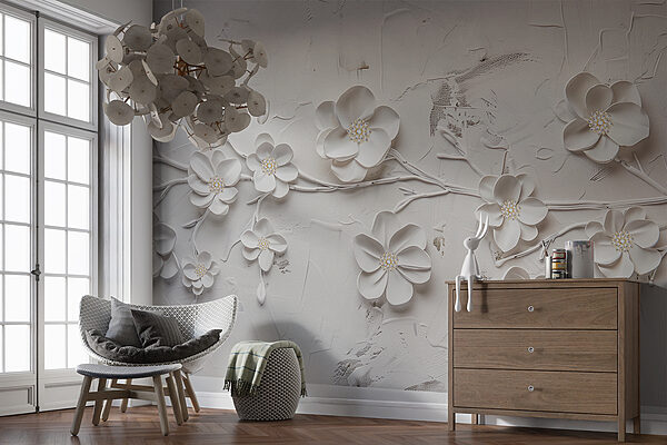 A white flowers on a white surface A white flowers on a white surface