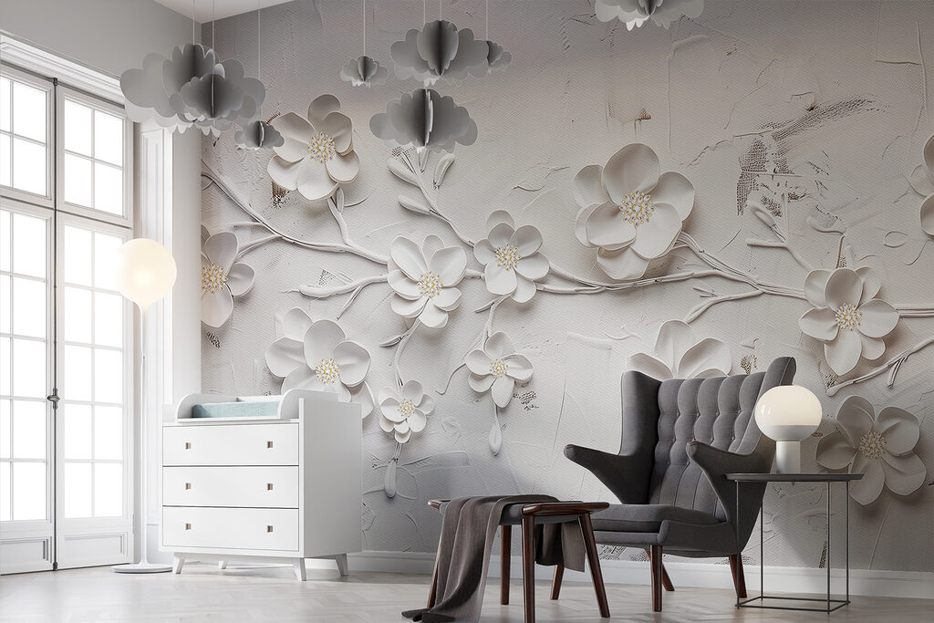 A white flowers on a white surface A white flowers on a white surface