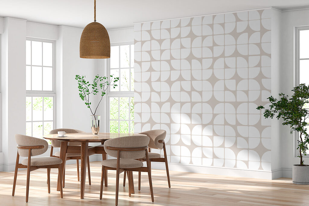 A pattern of circles and lines