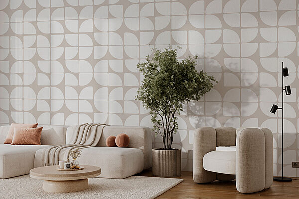 A pattern of circles and lines