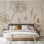 Ταπετσαρίες Σχέδιο με πικραλίδες και σιτάρι