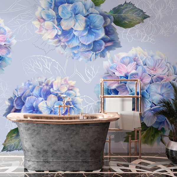 Group of blue flowers Group of blue flowers