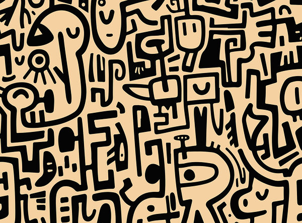 Pattern of black and white lines