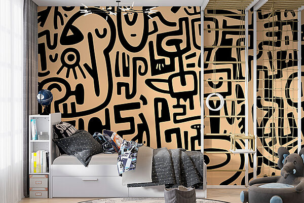 Pattern of black and white lines