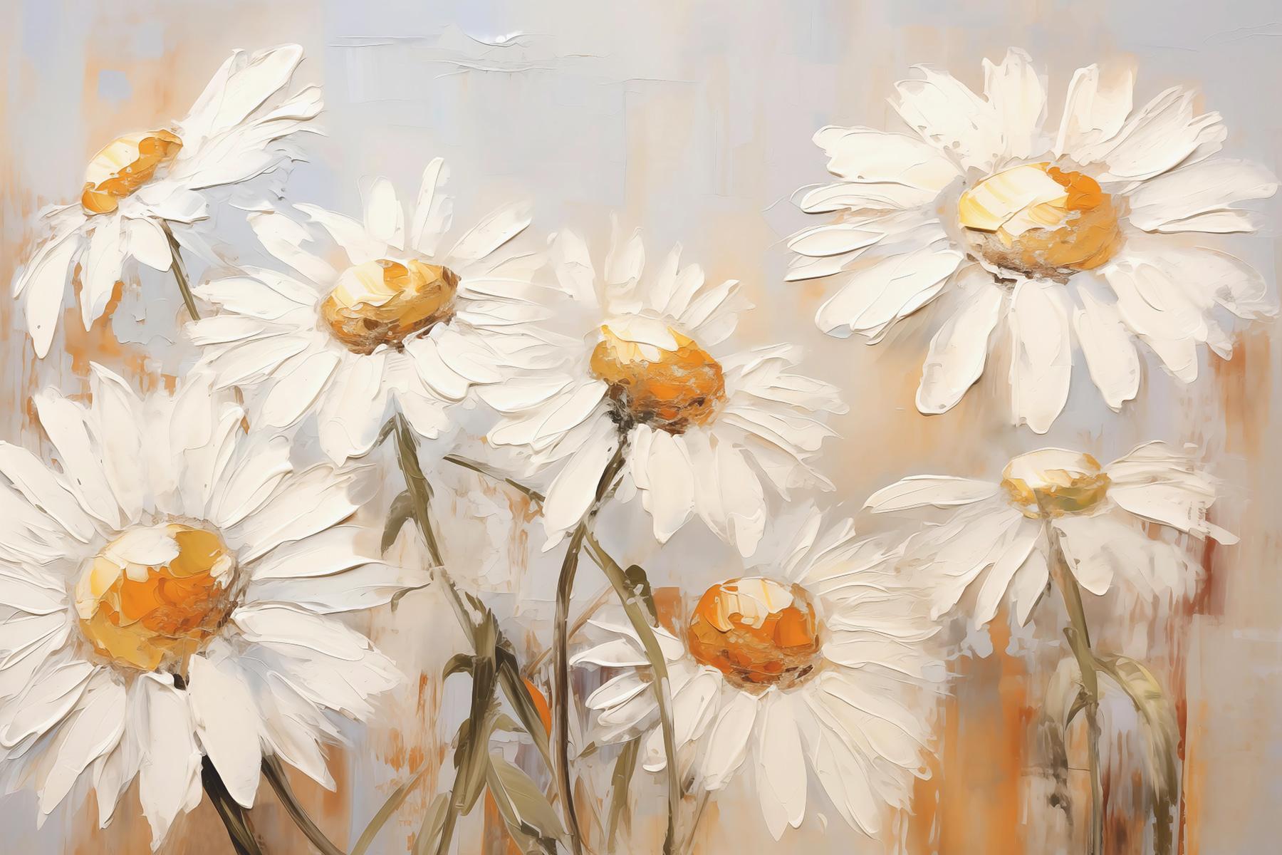 Painting of white flowers