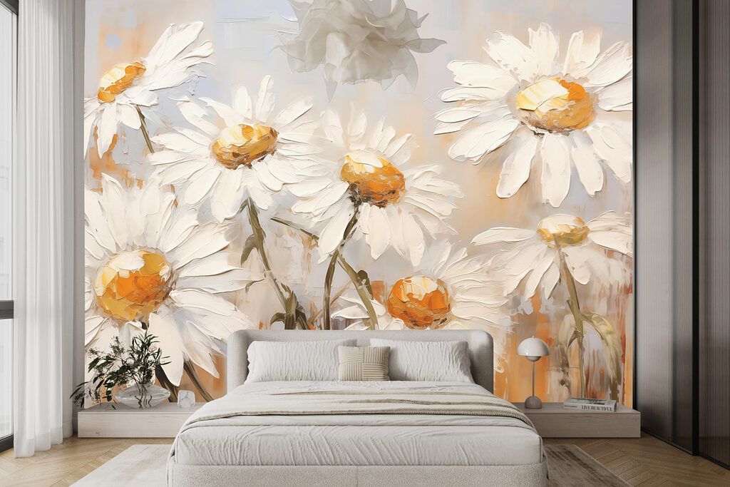 Painting of white flowers