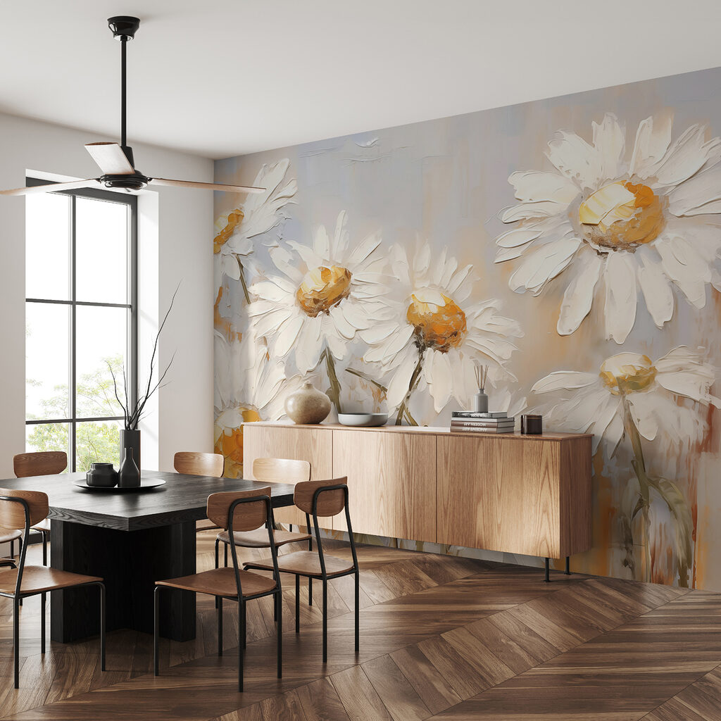 Painting of white flowers