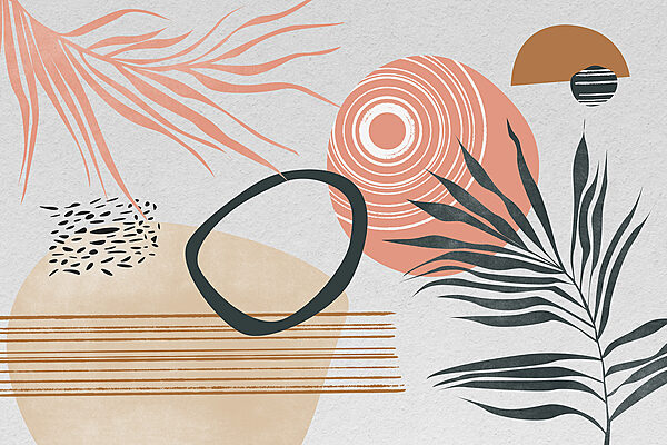 Art piece of art with different shapes and colors