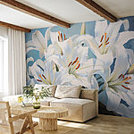 Ταπετσαρίες Κοντινό πλάνο ενός λευκού λουλουδιού