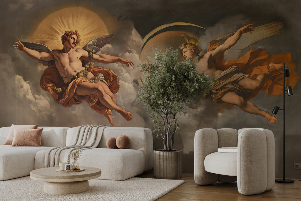 Painting of angels in the sky Painting of angels in the sky