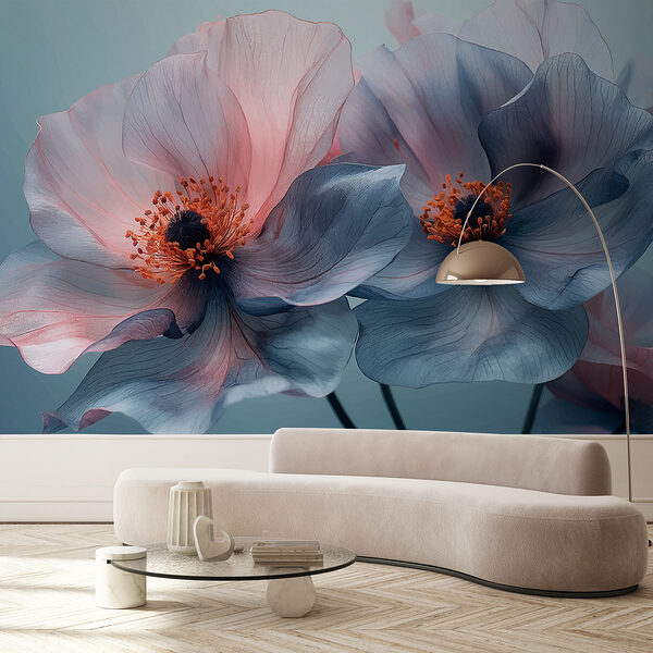 Ταπετσαρίες Ταπετσαρίες Κοντινό πλάνο λουλουδιών (Κωδικός προϊόντος: w01411)