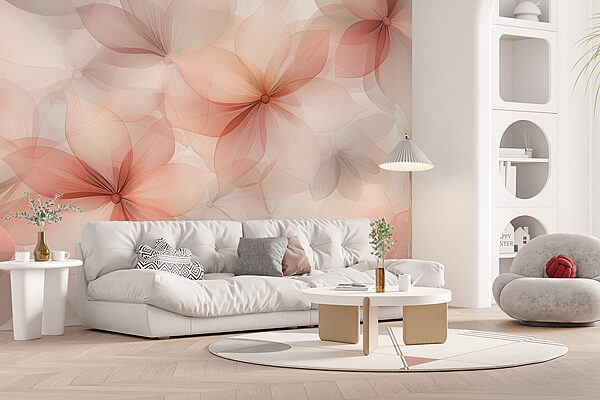 Group of flowers on a white background