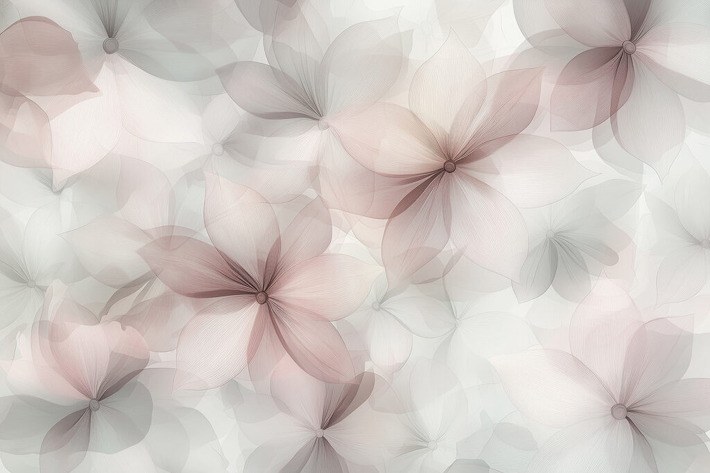 Group of flowers on a white background