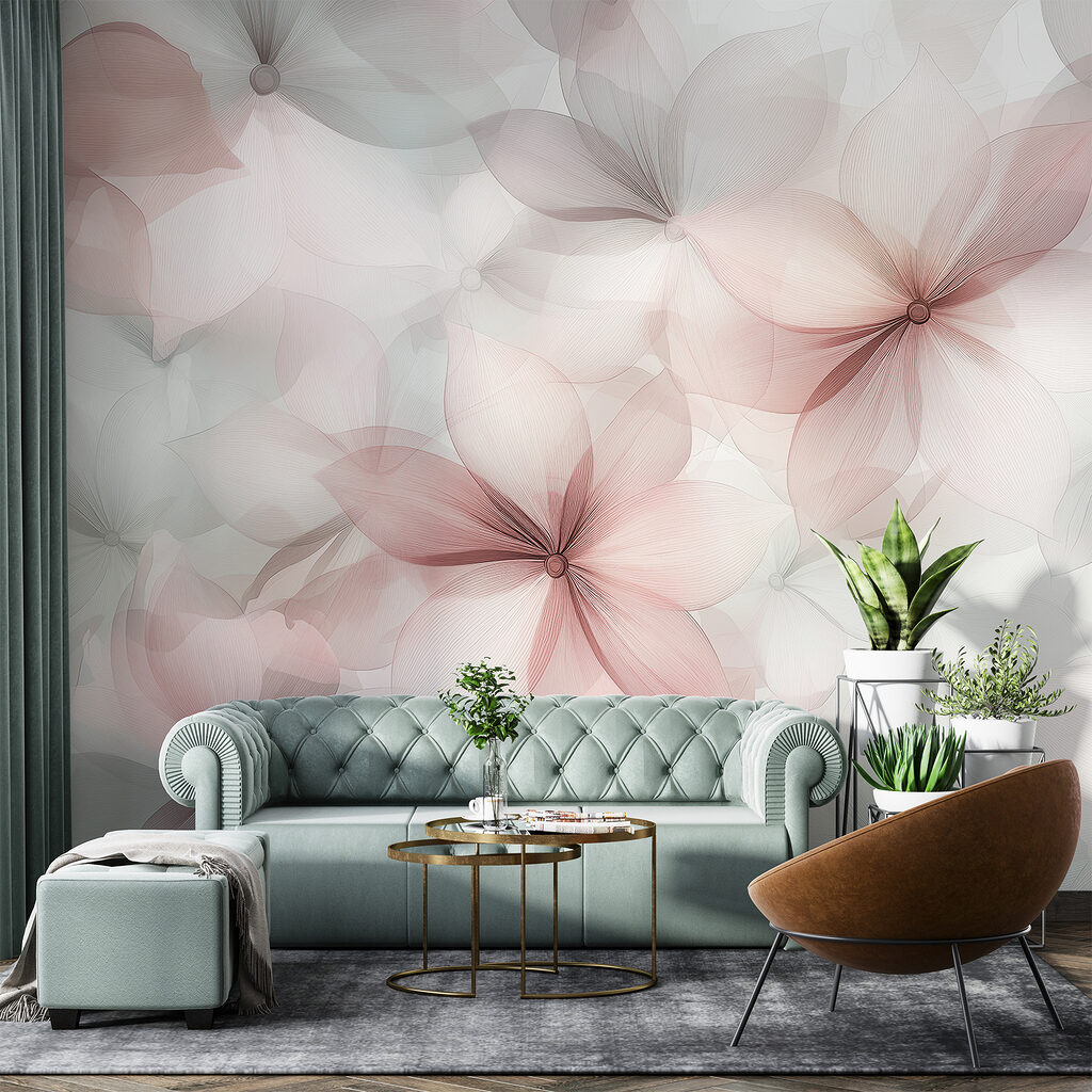 Group of flowers on a white background