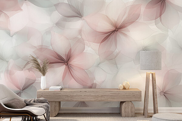 Group of flowers on a white background