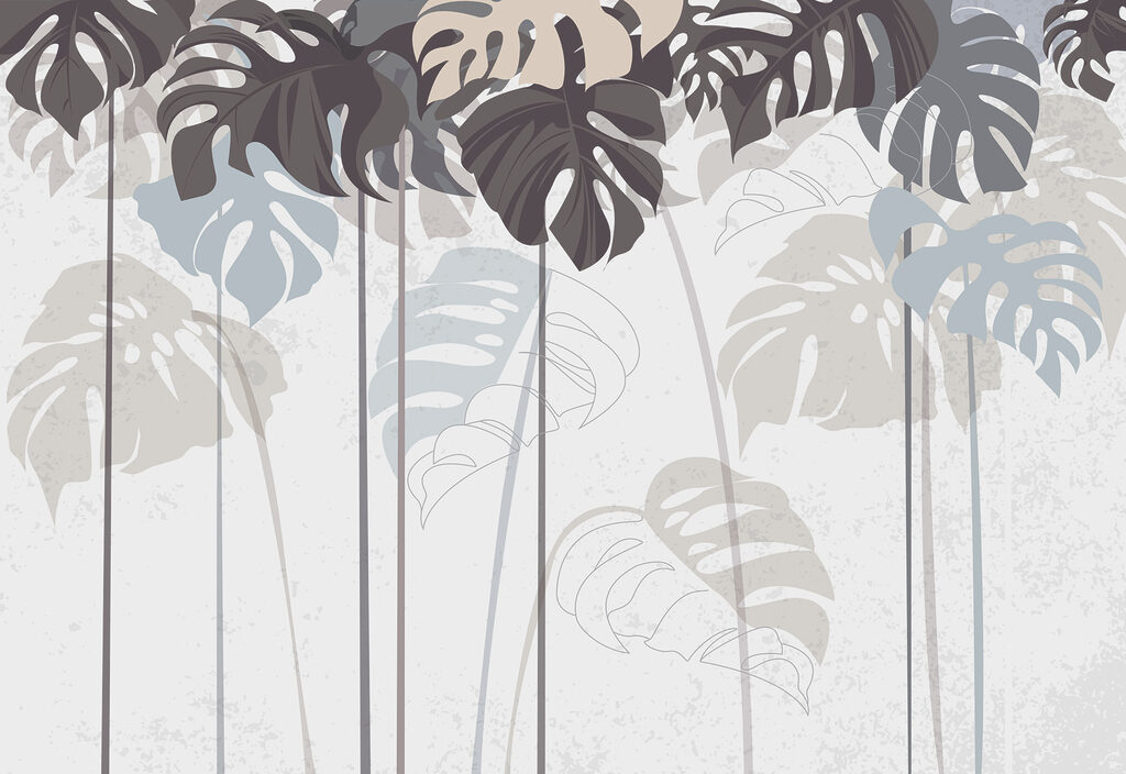 Group of leaves on a white background