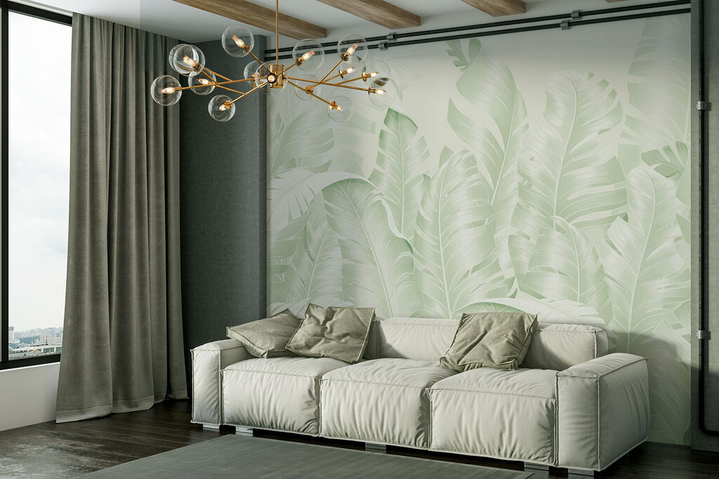 Group of leaves on a white background