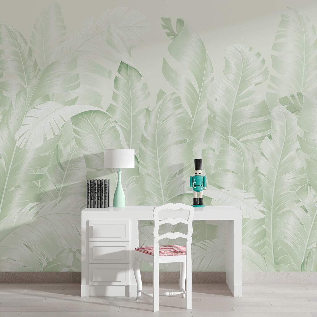 Group of leaves on a white background