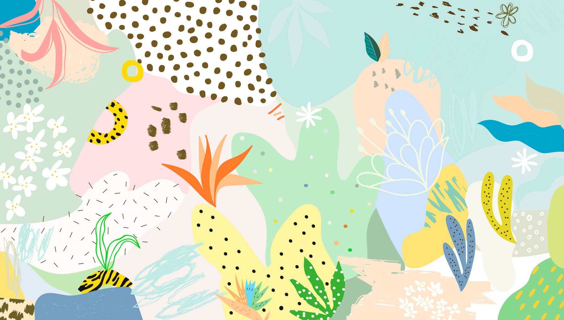 Colorful pattern with different shapes and colors