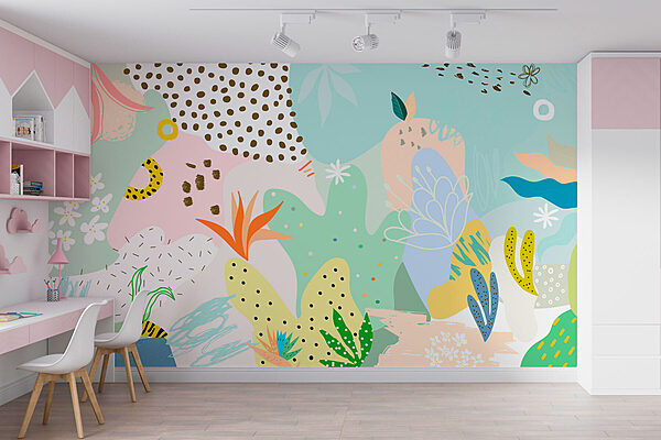 Colorful pattern with different shapes and colors