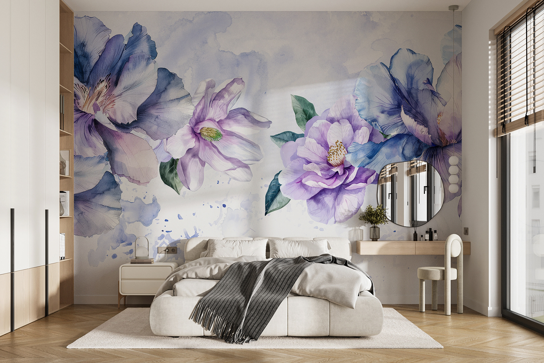 Group of flowers on a white background