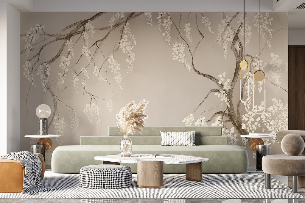 Tree branch with white flowers Tree branch with white flowers