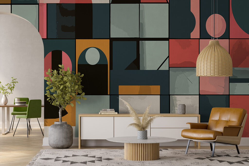 Colorful pattern with different shapes Colorful pattern with different shapes