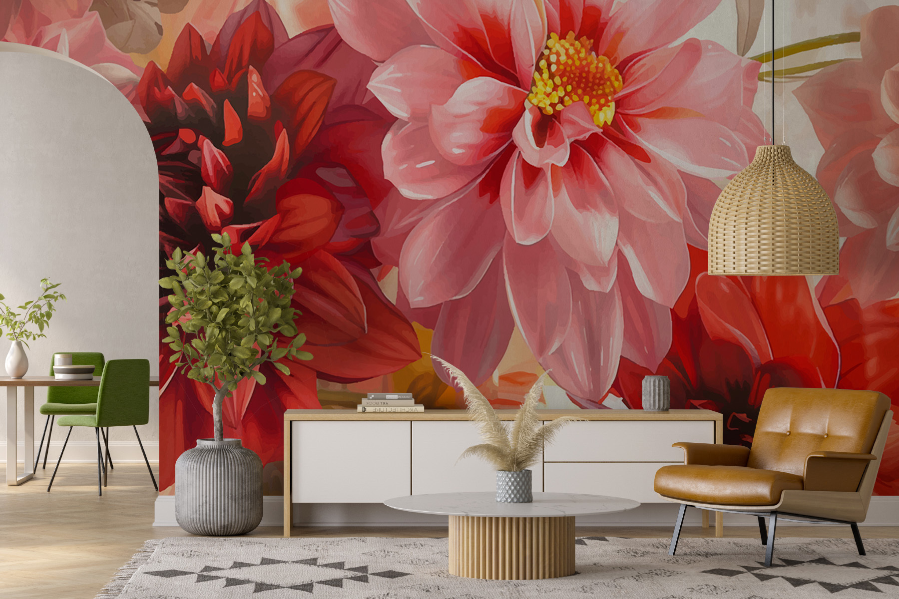 Group of flowers with a blurry background