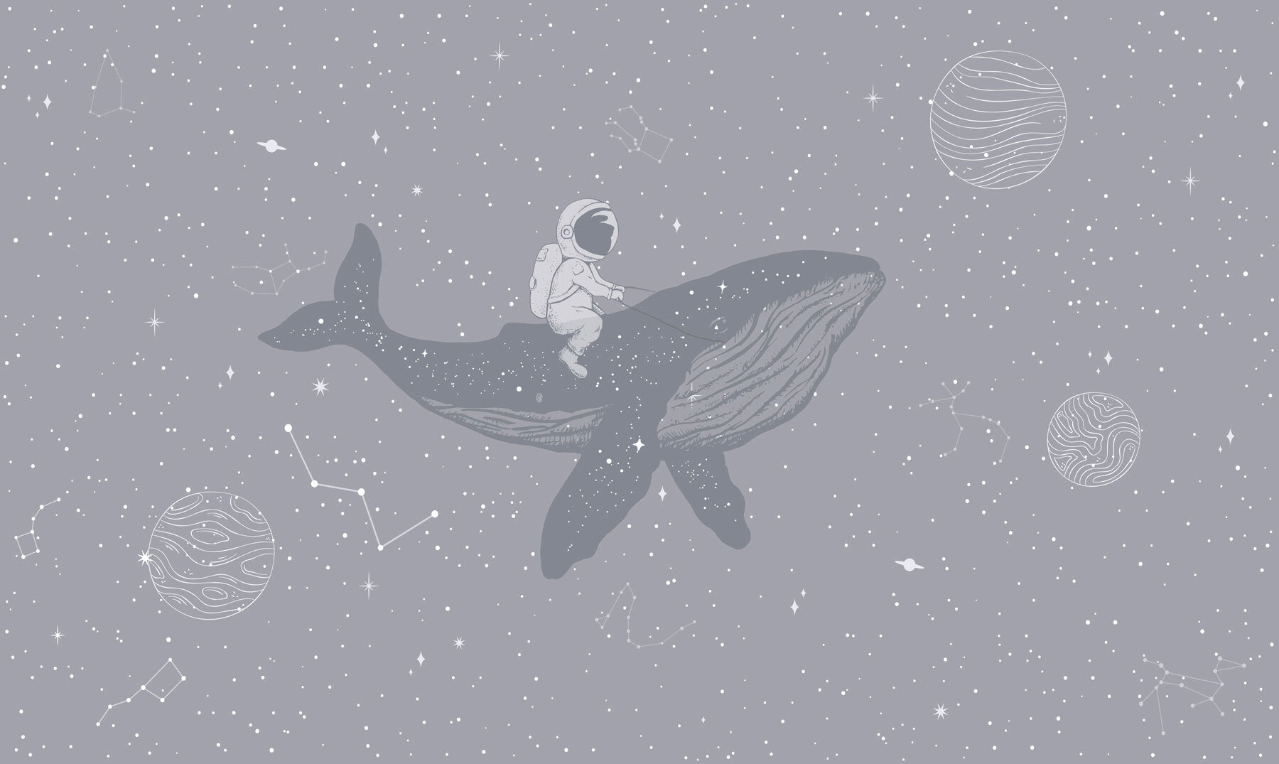 Person riding a whale