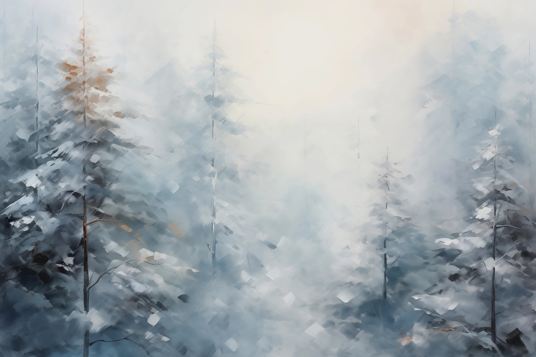 Snow covered trees in a forest