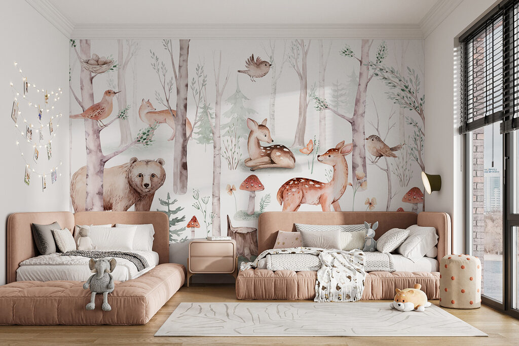 Group of animals in the woods