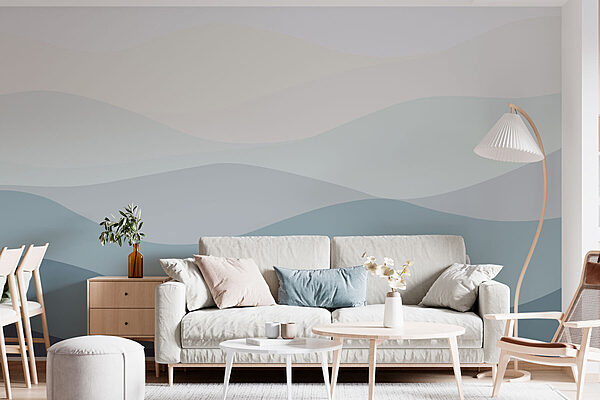 Γκρι και λευκά κύματα Ταπετσαρίες Γκρι και λευκά κύματα