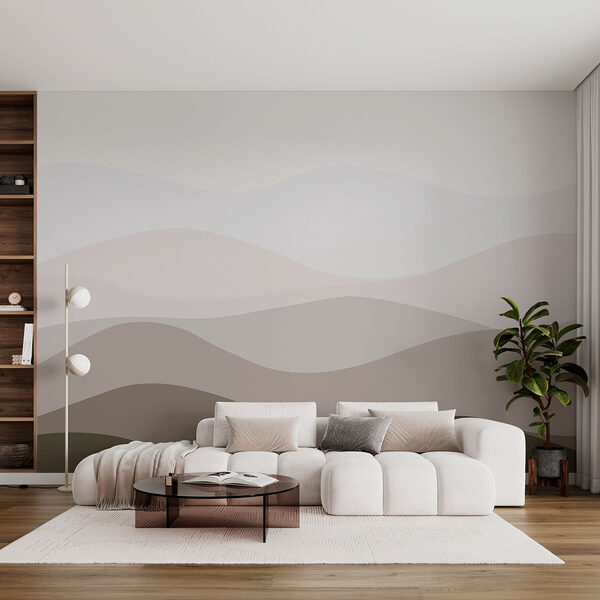 Brown and white wavy lines