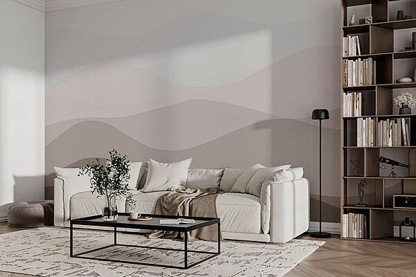 Brown and white wavy lines