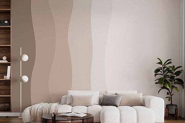 White and brown wavy lines