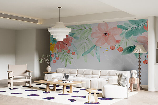 Ταπετσαρίες Ταπετσαρίες Κοντινό πλάνο λουλουδιών (Κωδικός προϊόντος: w01762)