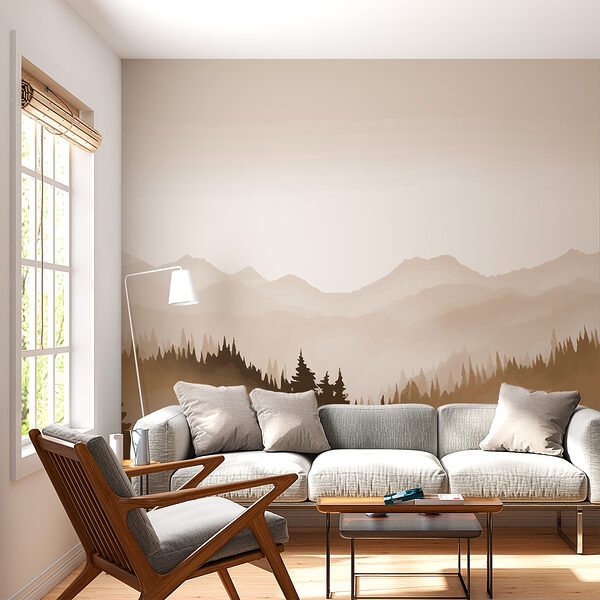 Ταπετσαρίες Τοπίο με δέντρα και βουνά