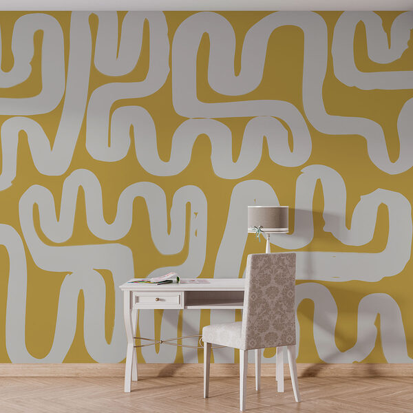 White and yellow maze