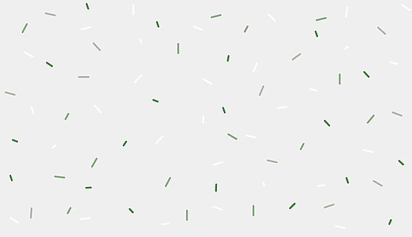 White background with green and white specks