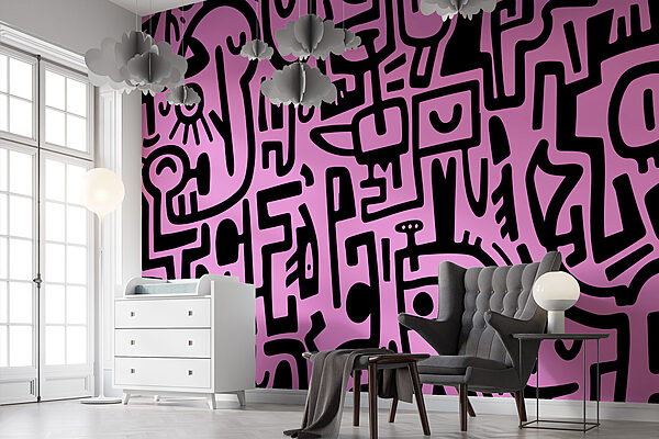 Pink and black pattern