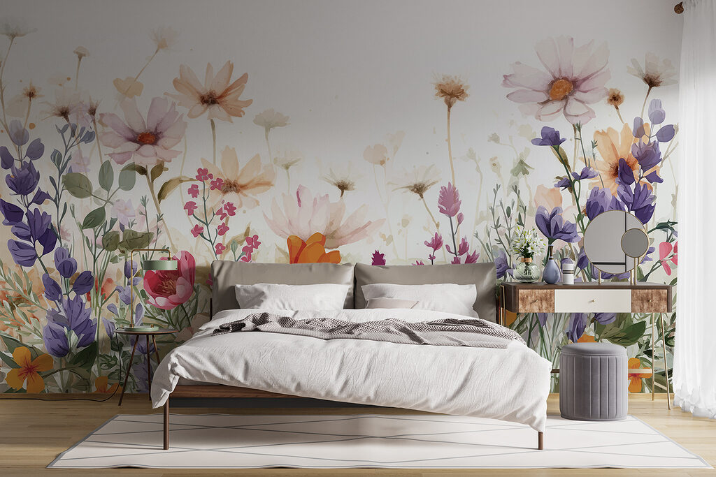 Group of flowers on a white background