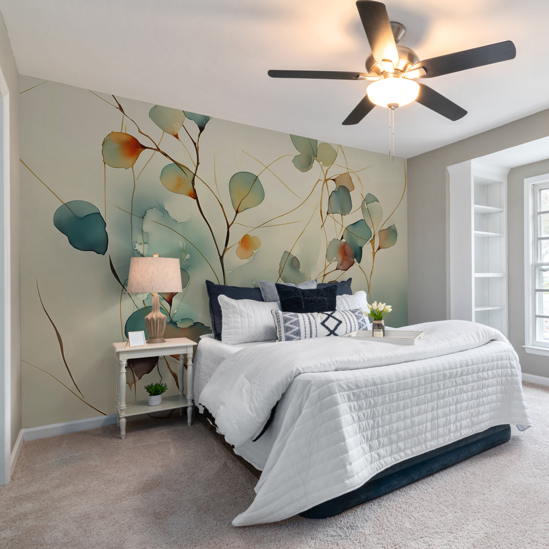 Painting of a plant with leaves Painting of a plant with leaves