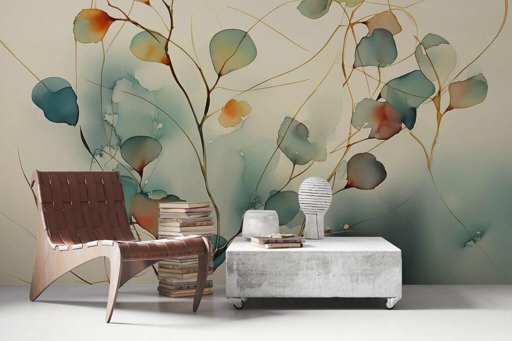 Painting of a plant with leaves Painting of a plant with leaves