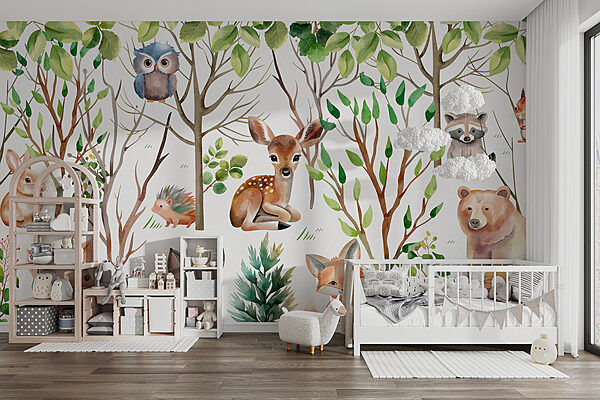 Group of animals in the woods