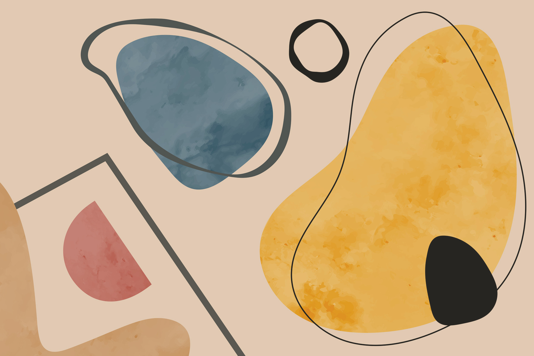 Colorful shapes and lines