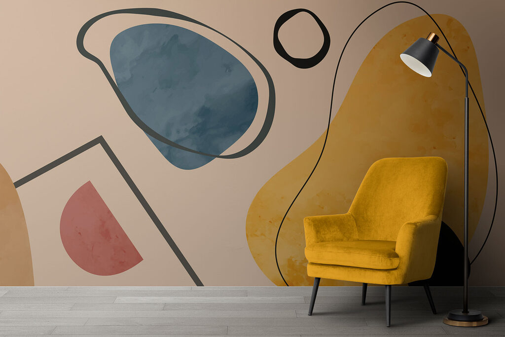 Colorful shapes and lines