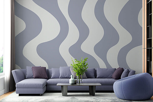 Grey and white wavy lines